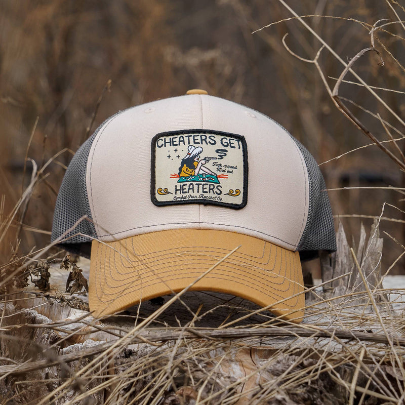 Load image into Gallery viewer, Cheaters Get Heaters Western Cowboy Patch SnapBack

