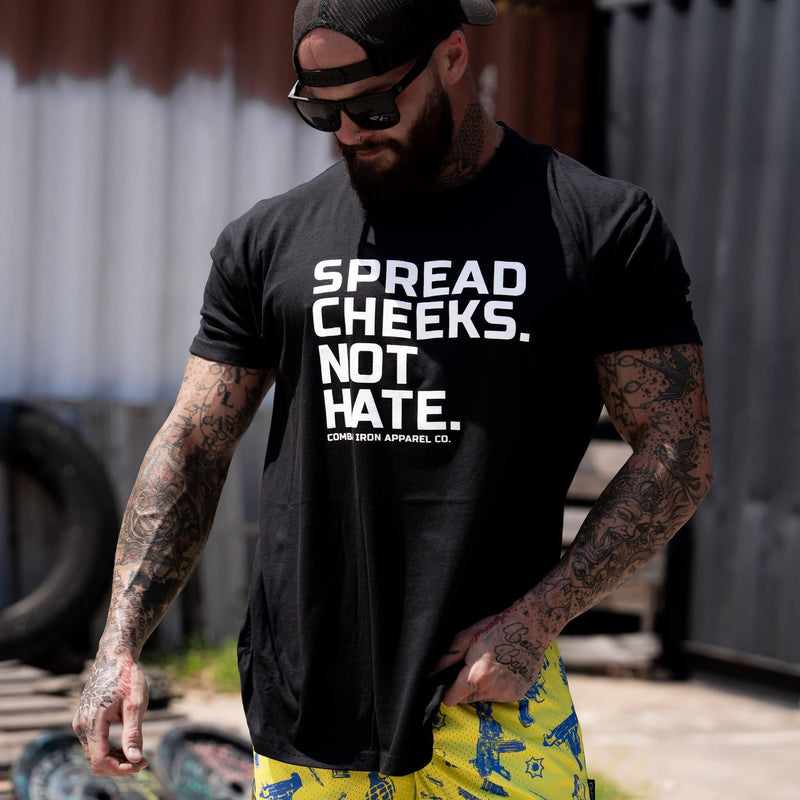 Load image into Gallery viewer, Spread Cheeks. Not Hate. Men&#39;s T-Shirt
