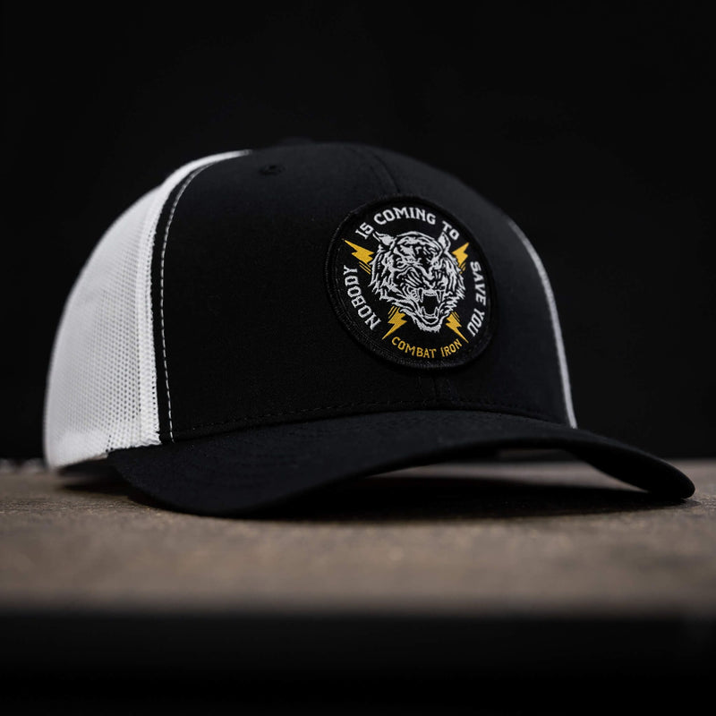 Load image into Gallery viewer, Nobody Is Coming To Save You Patch Snapback Hat
