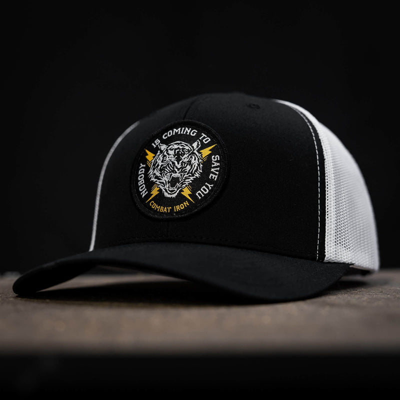Load image into Gallery viewer, Nobody Is Coming To Save You Patch Snapback Hat
