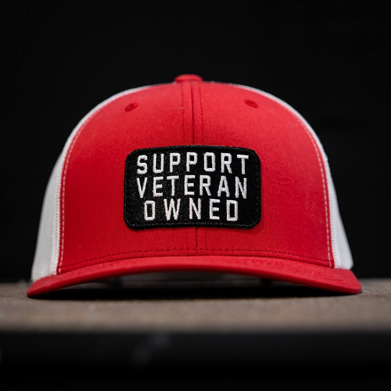 Load image into Gallery viewer, Support Veteran Owned Patch Mid-Profile Mesh Snapback
