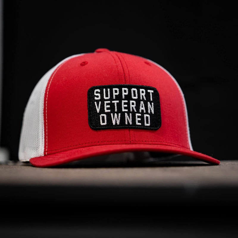 Load image into Gallery viewer, Support Veteran Owned Patch Mid-Profile Mesh Snapback

