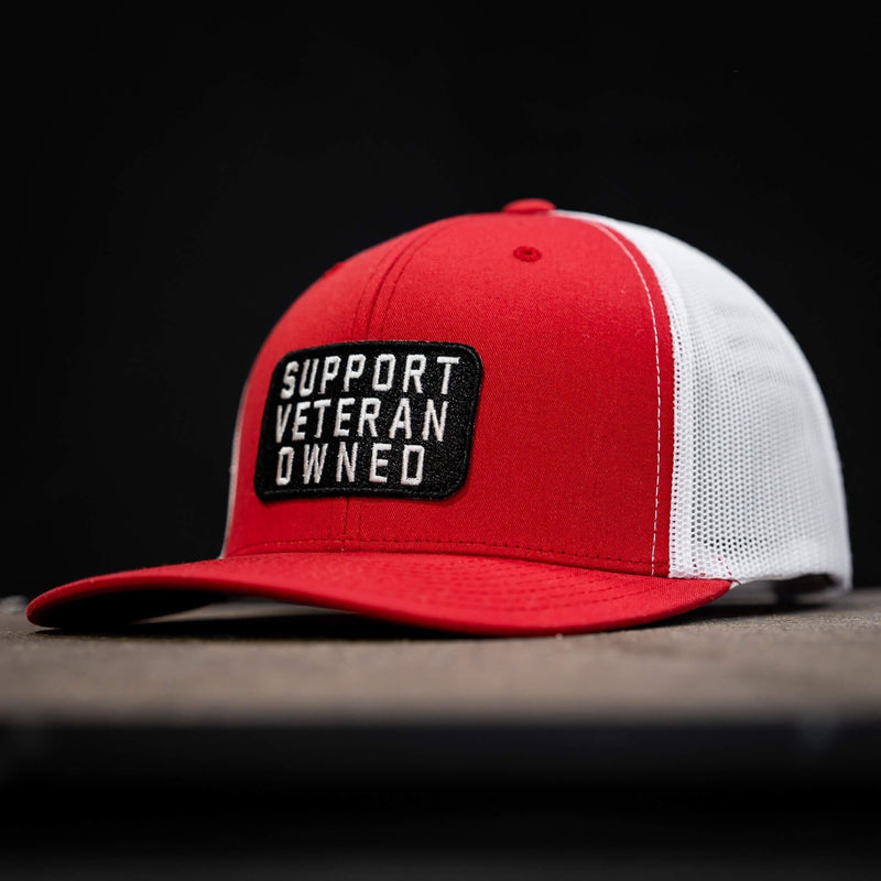 Load image into Gallery viewer, Support Veteran Owned Patch Mid-Profile Mesh Snapback

