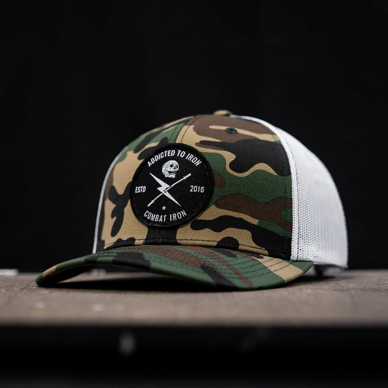 Load image into Gallery viewer, Addicted To Iron Patch Snapback Hat
