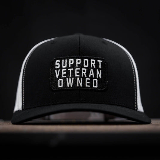 Support Veteran Owned Patch Mid-Profile Mesh Snapback