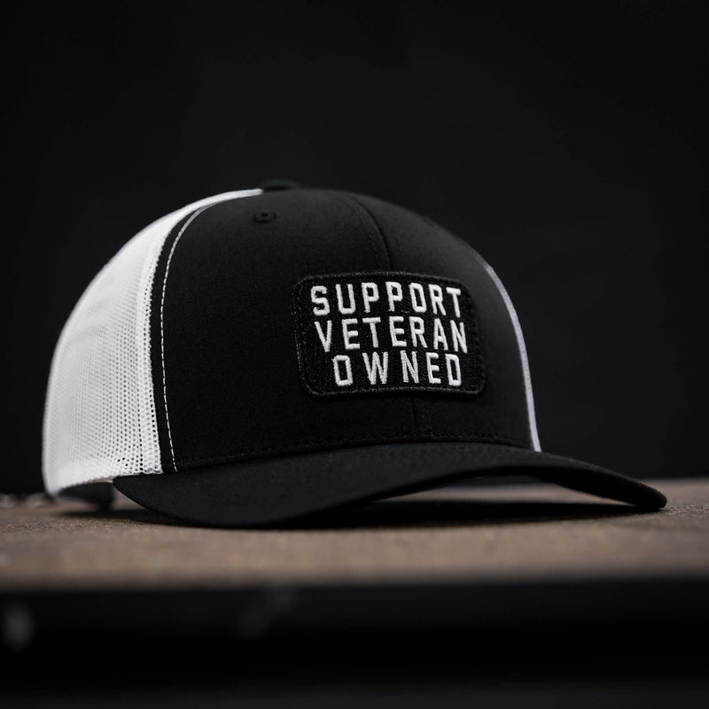 Load image into Gallery viewer, Support Veteran Owned Patch Mid-Profile Mesh Snapback
