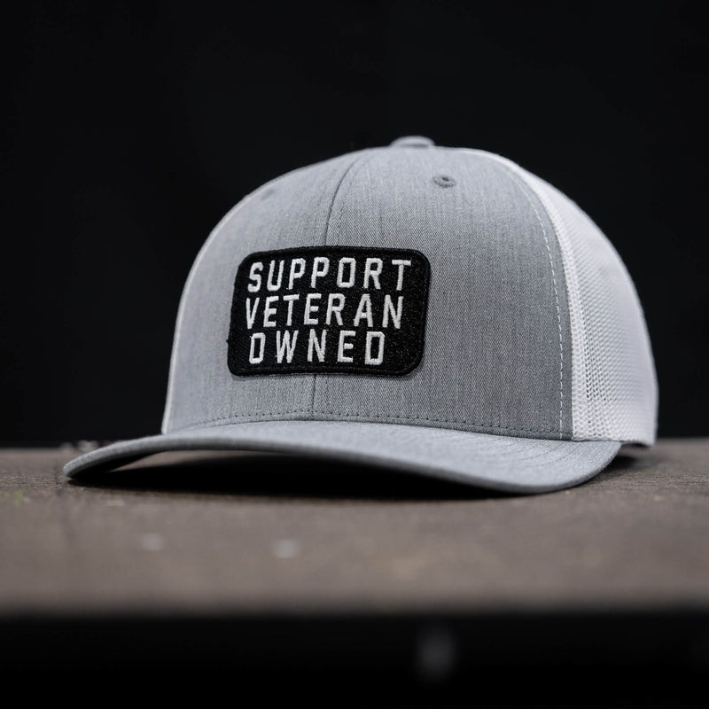 Load image into Gallery viewer, Support Veteran Owned Patch Mid-Profile Mesh Snapback
