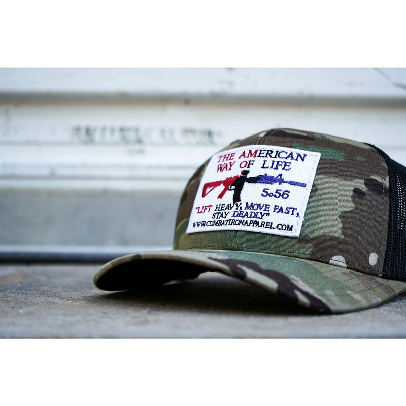 Load image into Gallery viewer, American Way Of Life White Patch Snapback Hat

