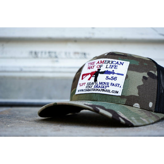 American Way Of Life White Patch Snapback Hat