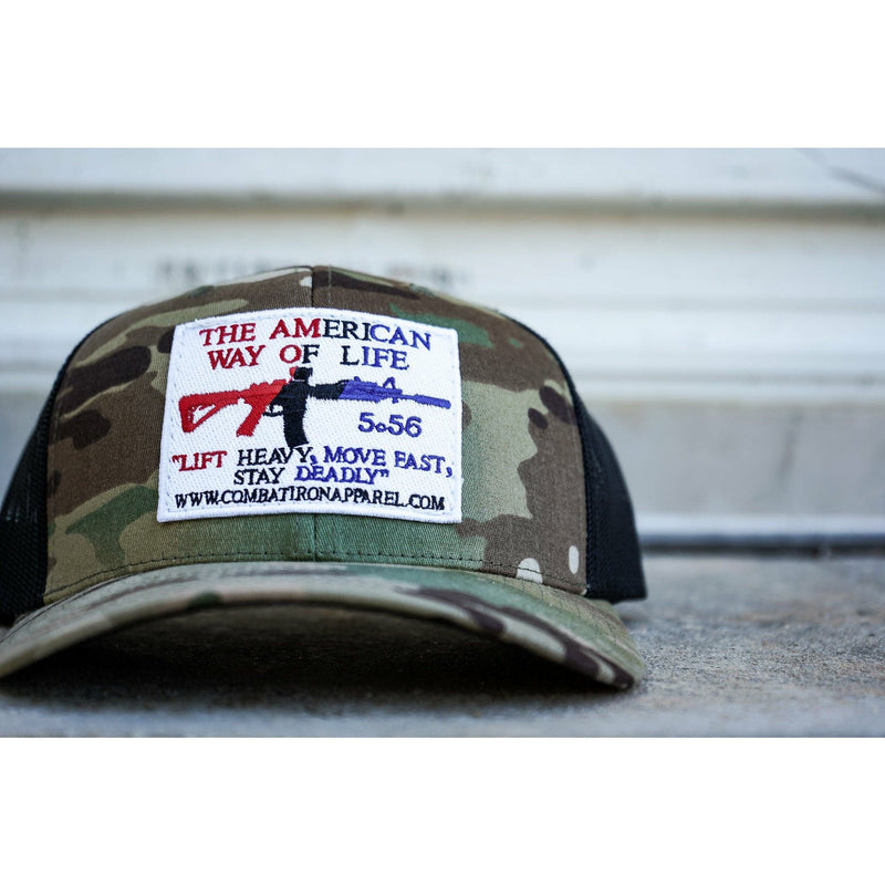 Load image into Gallery viewer, American Way Of Life White Patch Snapback Hat
