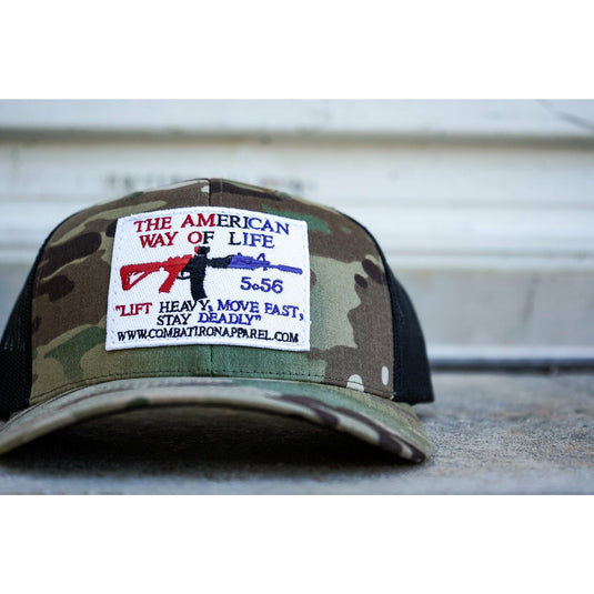 American Way Of Life White Patch Snapback Hat