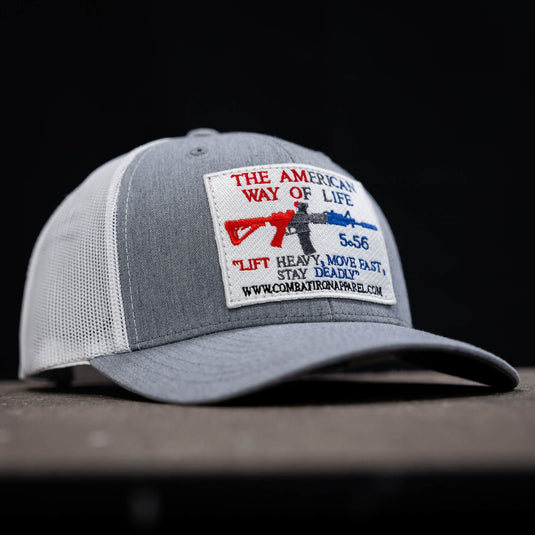 American Way Of Life White Patch Snapback Hat