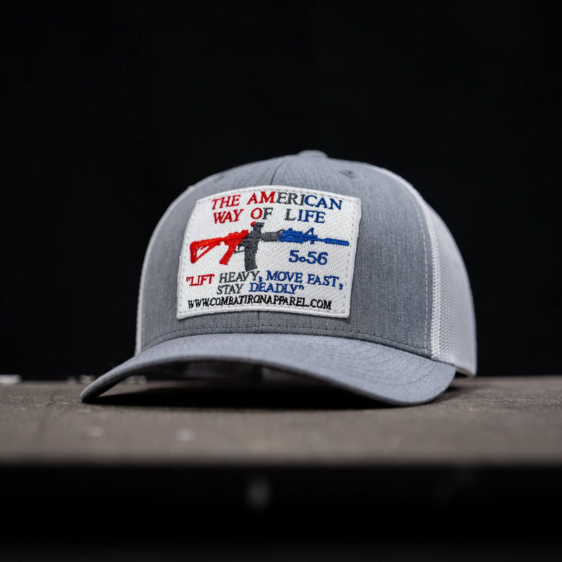 Load image into Gallery viewer, American Way Of Life White Patch Snapback Hat
