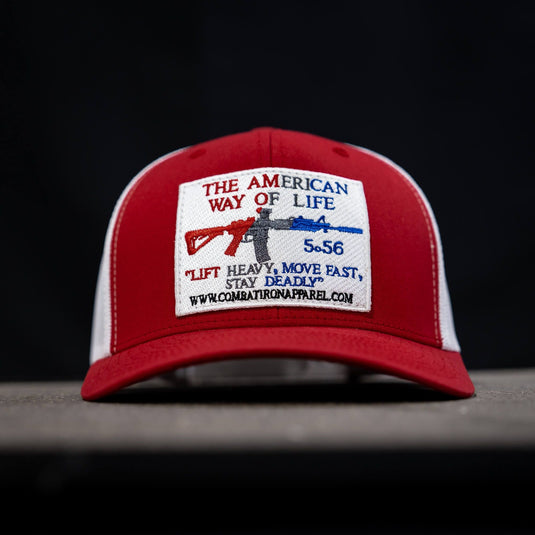 American Way Of Life White Patch Snapback Hat