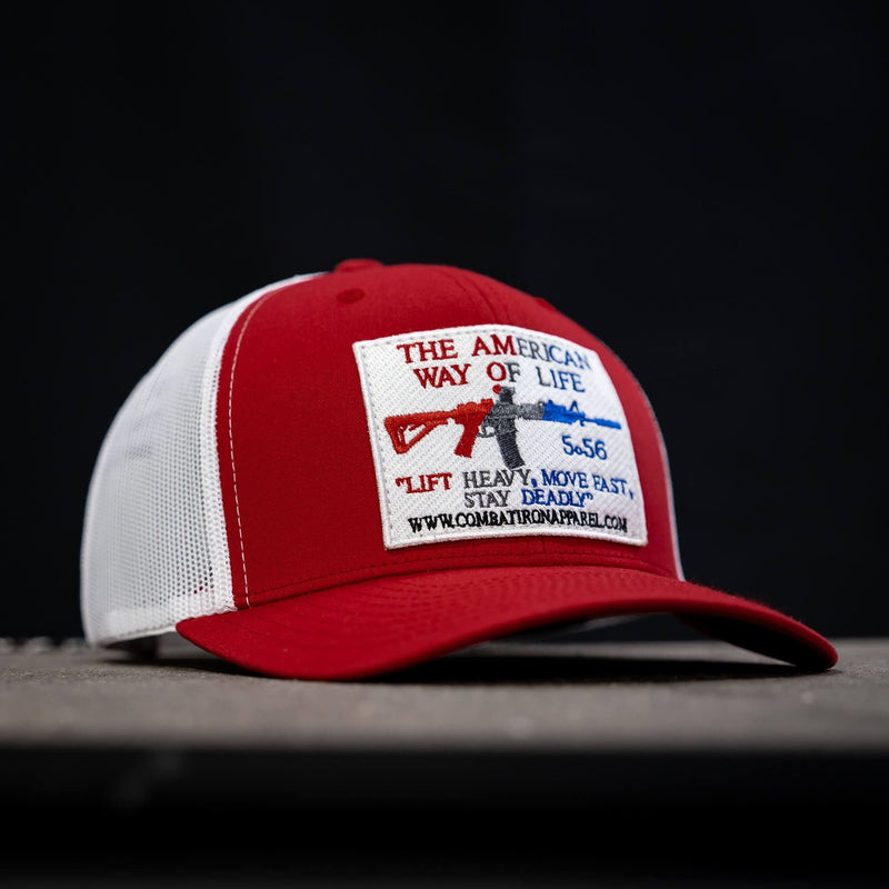 Load image into Gallery viewer, American Way Of Life White Patch Snapback Hat

