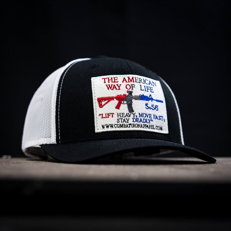 Load image into Gallery viewer, American Way Of Life White Patch Snapback Hat
