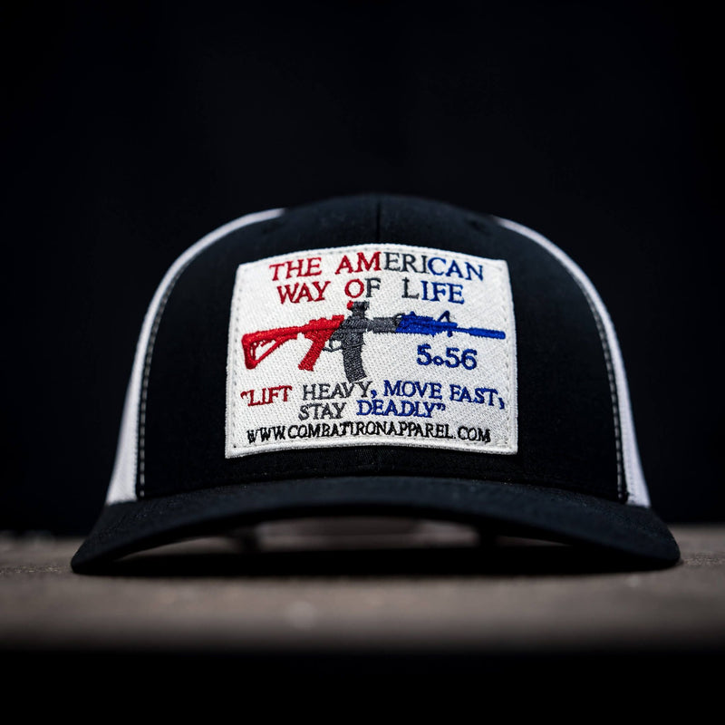 Load image into Gallery viewer, American Way Of Life White Patch Snapback Hat
