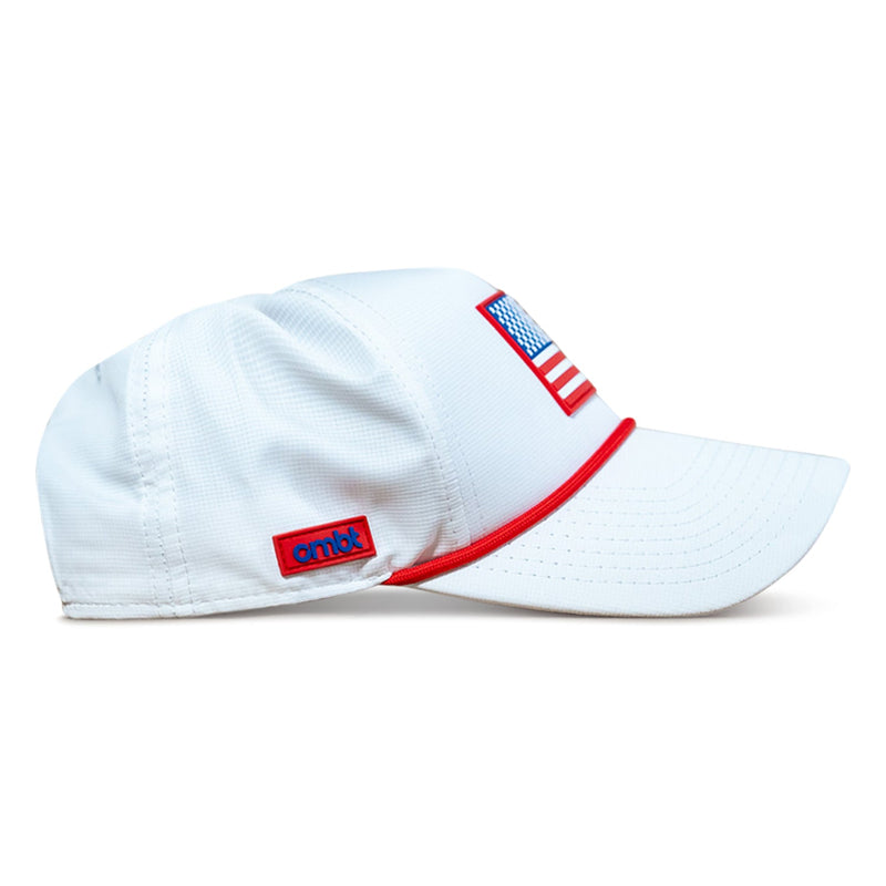 Load image into Gallery viewer, American Flag Patch Weekender Performance Snapback Hat
