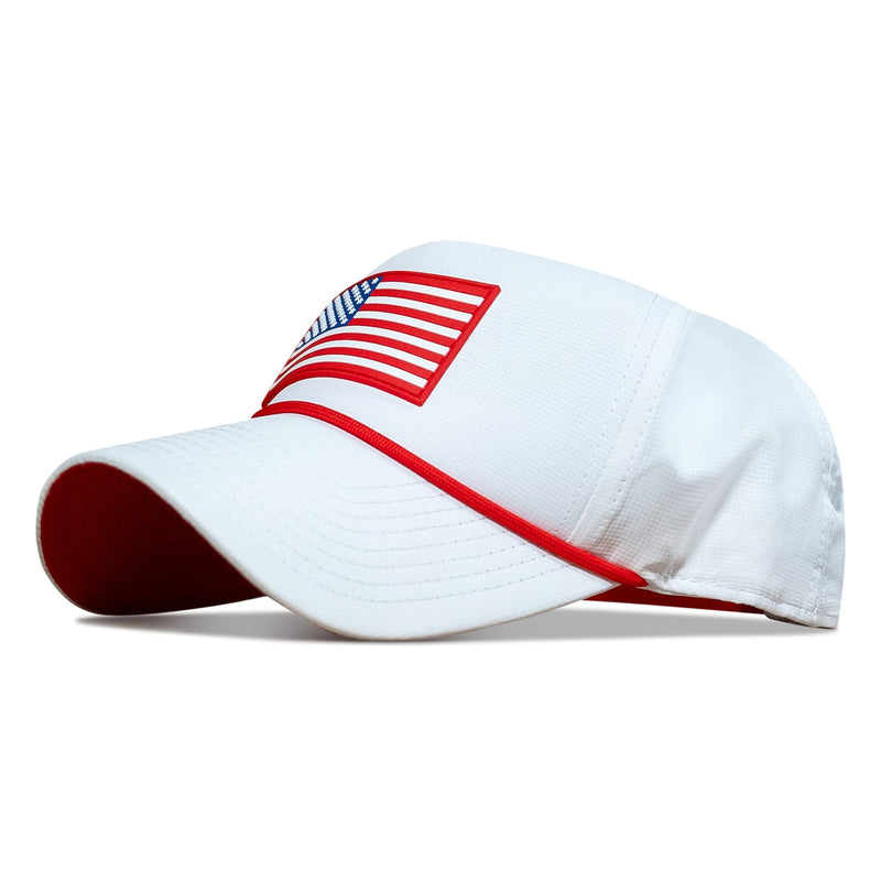 Load image into Gallery viewer, American Flag Patch Weekender Performance Snapback Hat
