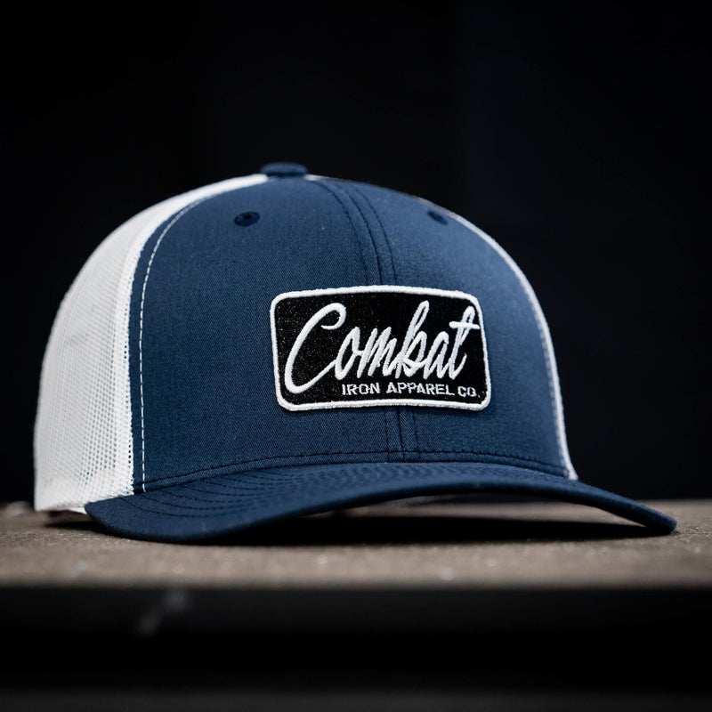 Load image into Gallery viewer, Combat Script Patch Mid-Profile Mesh Snapback Hat
