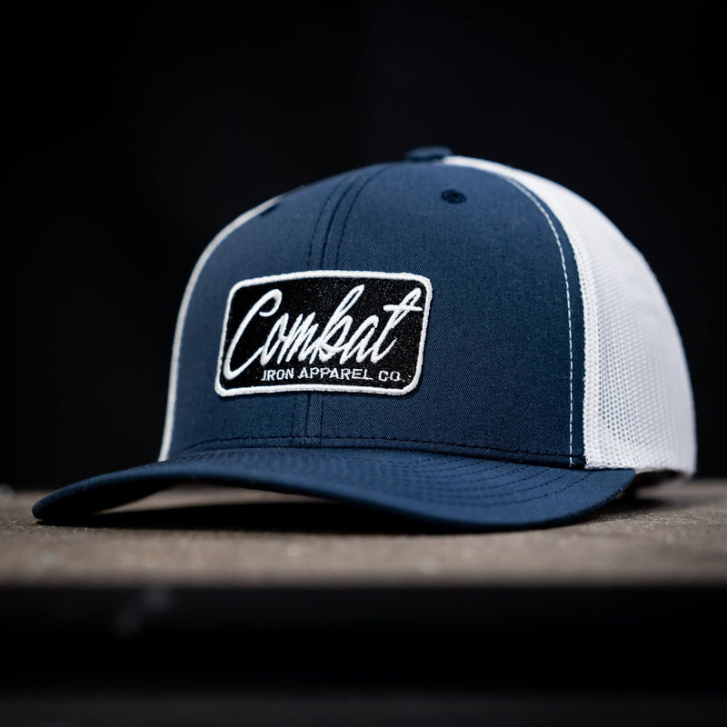 Load image into Gallery viewer, Combat Script Patch Mid-Profile Mesh Snapback Hat
