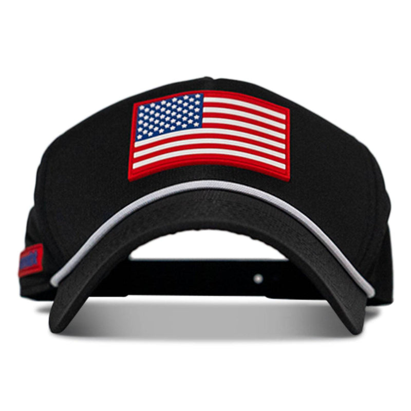 Load image into Gallery viewer, American Flag Patch Weekender Performance Snapback Hat
