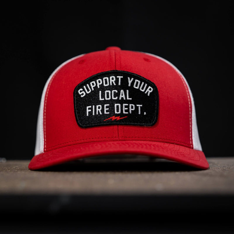 Load image into Gallery viewer, Support Your Local Fire Dept. Patch Snapback Hat
