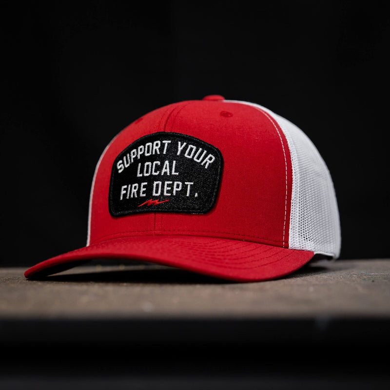 Load image into Gallery viewer, Support Your Local Fire Dept. Patch Snapback Hat
