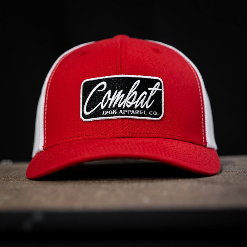 Load image into Gallery viewer, Combat Script Patch Mid-Profile Mesh Snapback Hat
