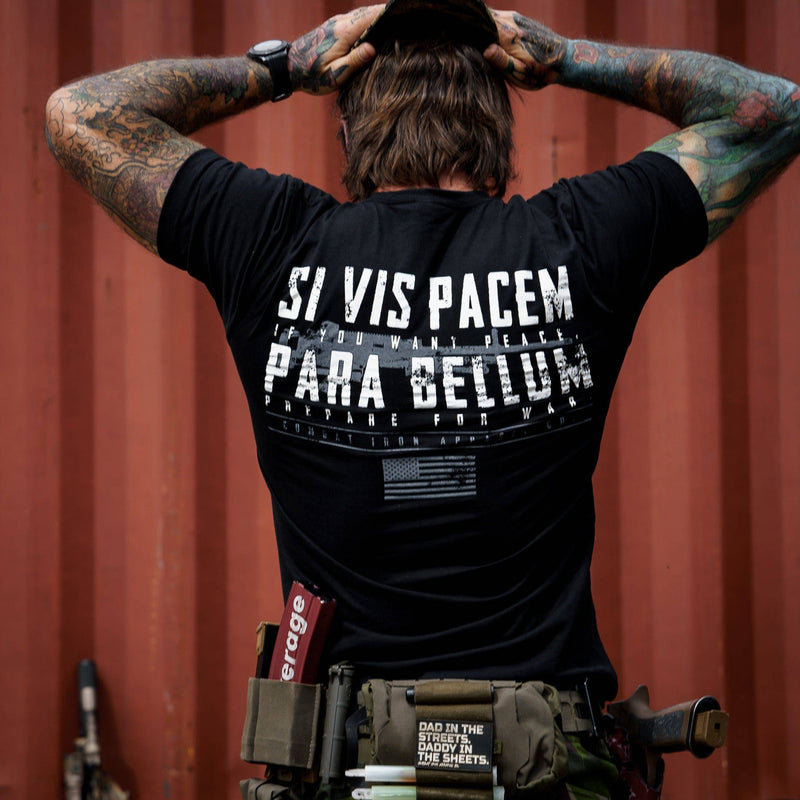 Load image into Gallery viewer, If You Want Peace Prepare For War. | SI VIS PACEM PARA BELLUM Men&#39;s T-Shirt
