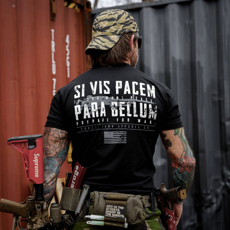 Load image into Gallery viewer, If You Want Peace Prepare For War. | SI VIS PACEM PARA BELLUM Men&#39;s T-Shirt
