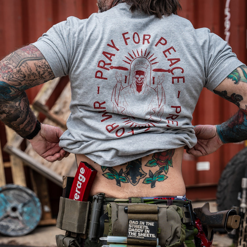 Load image into Gallery viewer, Pray For Peace. Prepare For War. Men&#39;s T-Shirt
