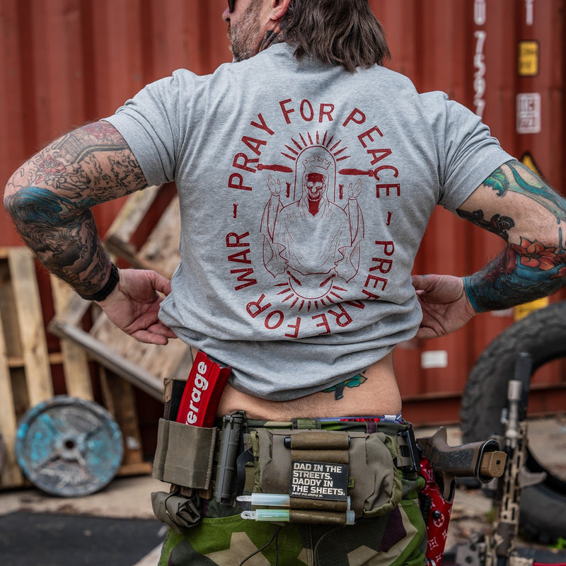Load image into Gallery viewer, Pray For Peace. Prepare For War. Men&#39;s T-Shirt
