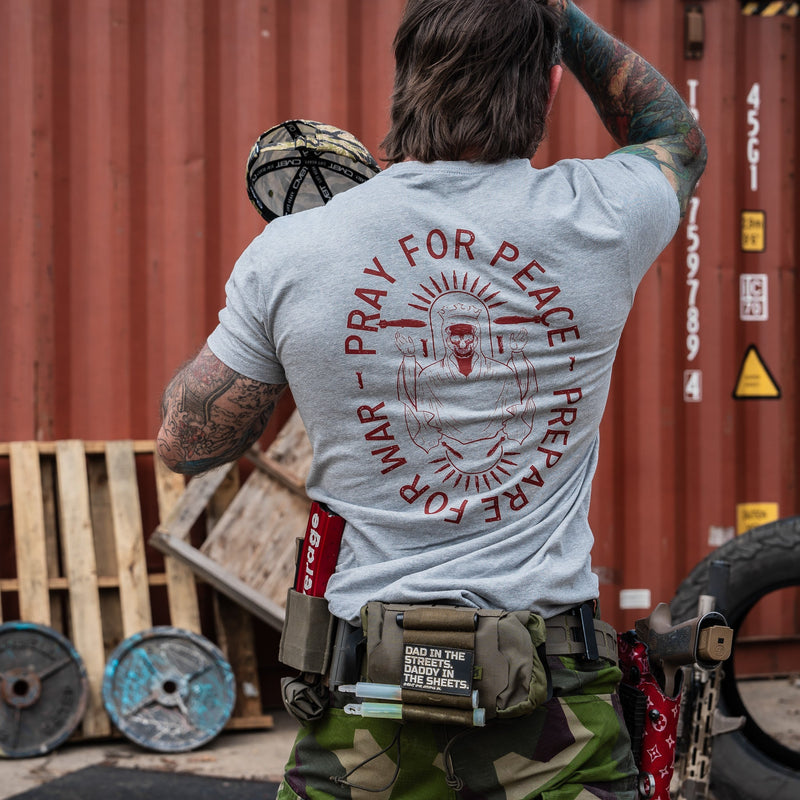 Load image into Gallery viewer, Pray For Peace. Prepare For War. Men&#39;s T-Shirt
