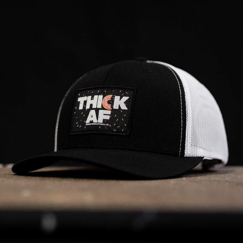 Load image into Gallery viewer, THICK AF DONUT EDITION PATCH MID-PROFILE MESH SNAPBACK Hat
