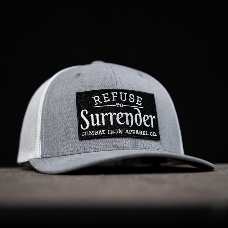 Load image into Gallery viewer, Refuse To Surrender B/W Patch Snapback Hat
