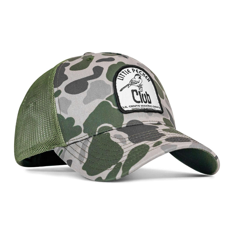 Load image into Gallery viewer, Little Pecker Club B/W Patch Snapback Hat

