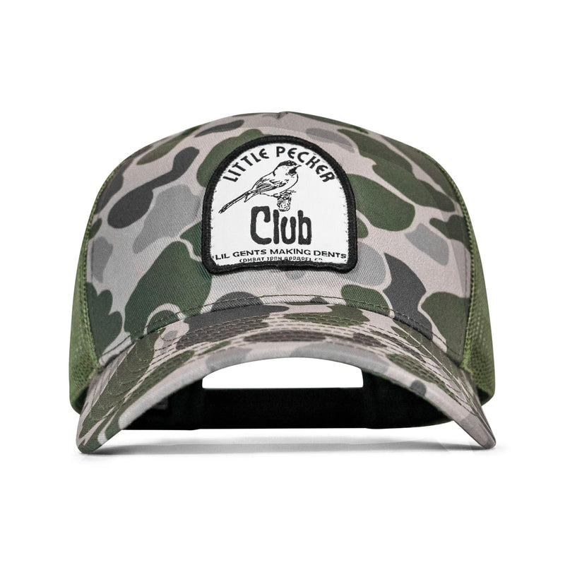 Load image into Gallery viewer, Little Pecker Club B/W Patch Snapback Hat

