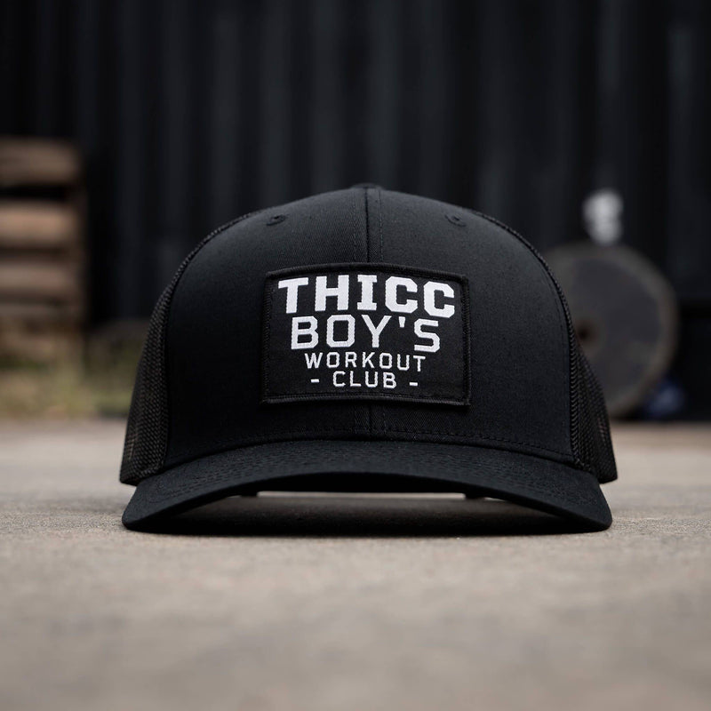 Load image into Gallery viewer, Thicc Boys Workout Patch Snapback Hat
