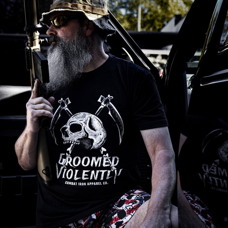 Load image into Gallery viewer, Groomed Violently Skull Men&#39;s T-Shirt
