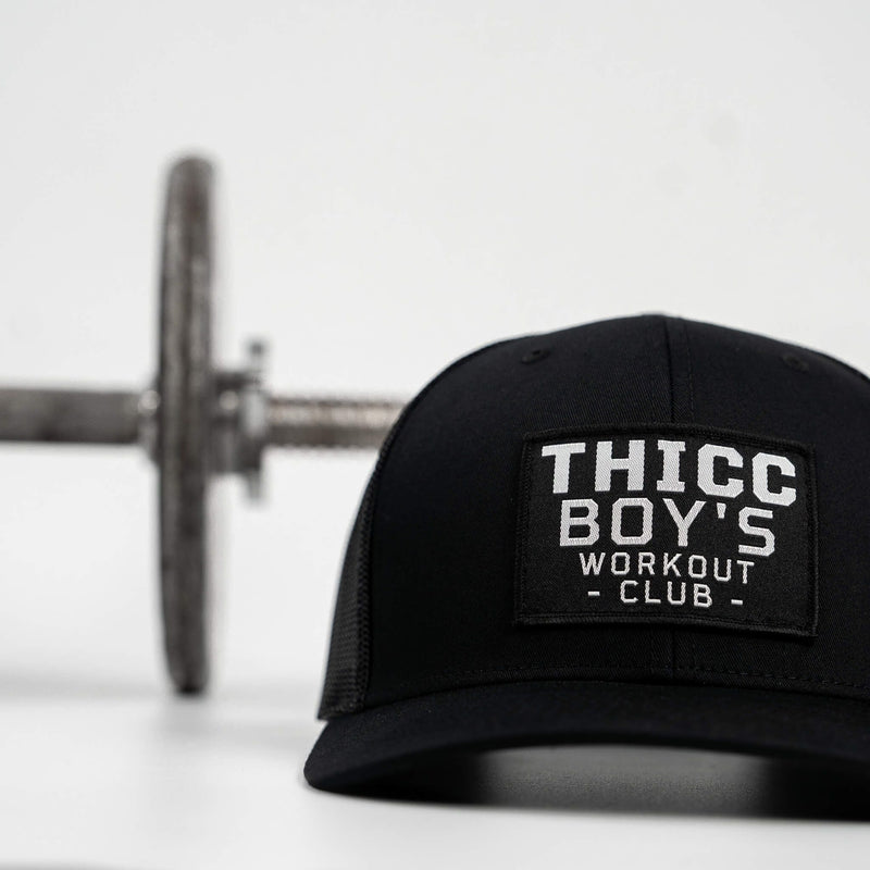 Load image into Gallery viewer, Thicc Boys Workout Patch Snapback Hat
