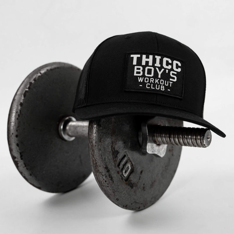 Load image into Gallery viewer, Thicc Boys Workout Patch Snapback Hat

