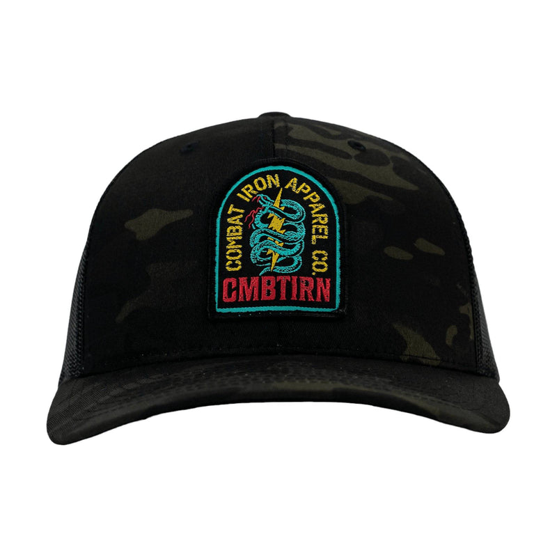 Load image into Gallery viewer, NEON DEFENDER PATCH SNAPBACK HAT
