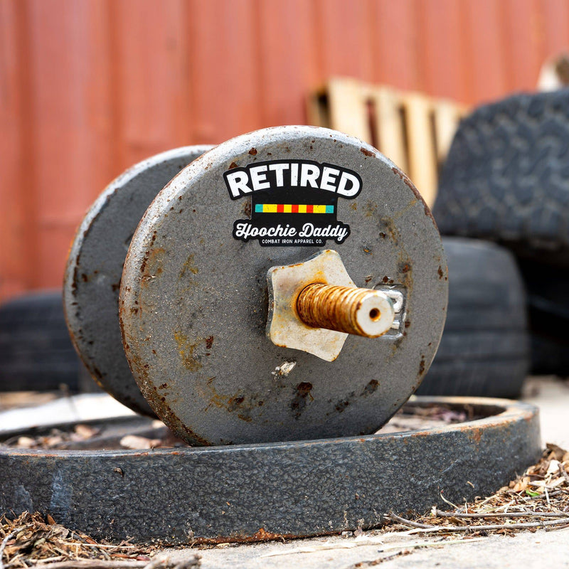 Load image into Gallery viewer, Retired Hoochie Daddy Veteran Ribbons Decal

