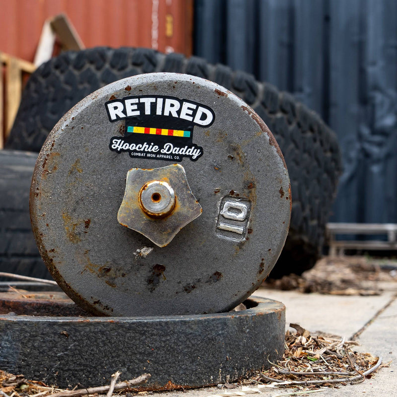 Load image into Gallery viewer, Retired Hoochie Daddy Veteran Ribbons Decal
