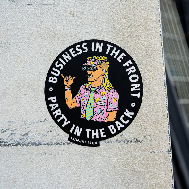 Load image into Gallery viewer, BUSINESS IN THE FRONT. PARTY IN THE BACK. Rocker with Nods Decal
