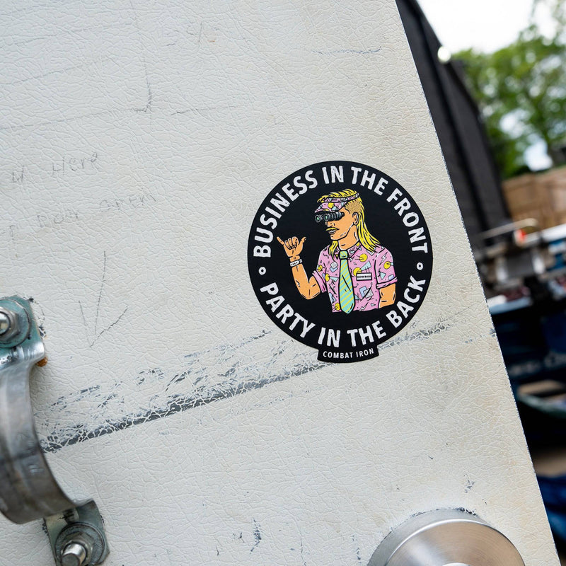 Load image into Gallery viewer, BUSINESS IN THE FRONT. PARTY IN THE BACK. Rocker with Nods Decal
