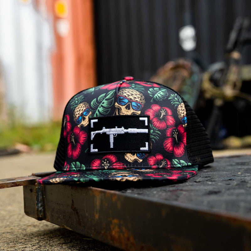 Load image into Gallery viewer, Uzi Patch Black Pineapple Express Flatbill Snapback Hat
