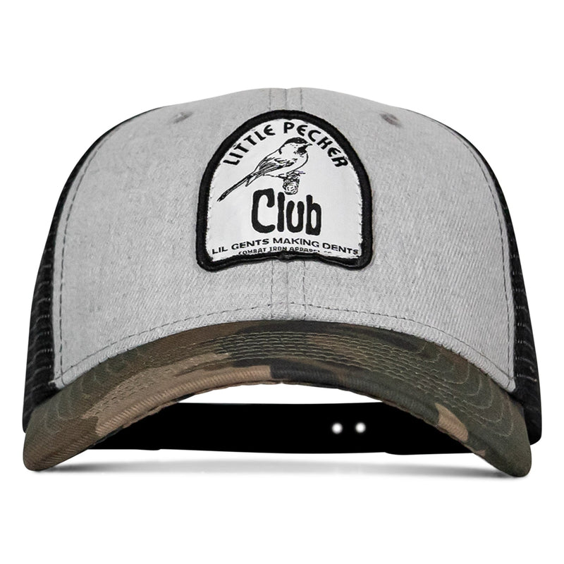 Load image into Gallery viewer, Little Pecker Club B/W Patch Snapback Hat
