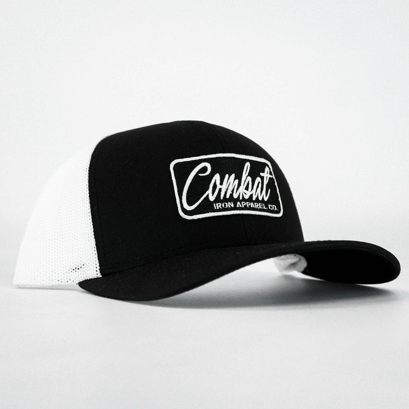 Load image into Gallery viewer, Combat Script Patch Mid-Profile Mesh Snapback Hat

